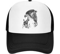 BCKLZRZHI Classic Baseball Caps Hawk Baseball Cap Falconry Austringer Hawk Mesh Net Hat for Men Women Stylish Trucker Hats Adjustable Peaked Caps Gift Cool