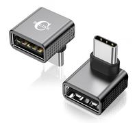 BCLINK 90 Degree USB C to USB Adapter (2 Pack), 10Gbps USB 3.2 Gen 2 Fit Side by Side, USB C Male to USB A Female Rigth Angle Converter for iPhone 15, iPad, MacBook Pro and More Type C Devices