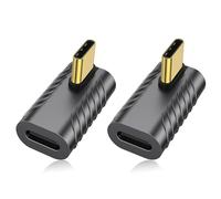 BCLINK USB C 90 Degree Adapter (2 Pack), 40Gbps USB C Male to Female Connector, USB Type C Thunderbolt 4/3 Extender for MacBook Pro, iMac, iPad Pro, Tablet, Phones and More