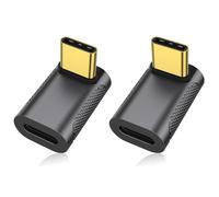 BCLINK USB C Right Angle Adapter (2 Pack), 90 Degree USB C Male to Female Connector for Steam Deck, ROG Ally, Switch, MacBook, Tablet, Phone and More Type C Devices