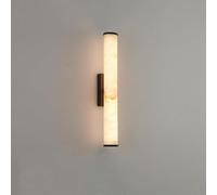 BCLYERBJ Wall Light Sconce Spanish Natural Marble Wall Sconces Strip Alabaster Wall Lighting All Copper Indoor Sconce Wall Lamps for Bedroom Staircase Living Room Corridor(Dark,Medium)