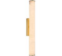 BCLYERBJ Wall Light Sconce Spanish Natural Marble Wall Sconces Strip Alabaster Wall Lighting All Copper Indoor Sconce Wall Lamps for Bedroom Staircase Living Room Corridor(Golden,Medium)
