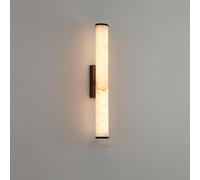 BCLYERBJ Wall Light Sconce Spanish Natural Marble Wall Sconces Strip Alabaster Wall Lighting All Copper Indoor Sconce Wall Lamps for Bedroom Staircase Living Room Corridor(Dark,XL)