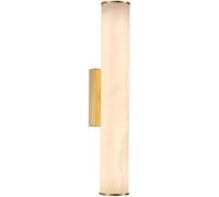 BCLYERBJ Wall Light Sconce Spanish Natural Marble Wall Sconces Strip Alabaster Wall Lighting All Copper Indoor Sconce Wall Lamps for Bedroom Staircase Living Room Corridor(Golden,Small)
