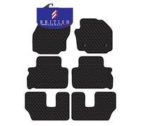BCM Car Mats - Compatible with Ford S Max 2011-2015 7 Seater - Car Floor Mat - 3MM Rubber - Fully Tailored - Anti-Slip Backing - Black Trimming - 6 Piece Non-Slip Mat