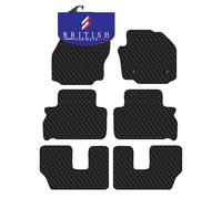 BCM Car Mats - Compatible with Ford S Max 2011-2015 7 Seater - Car Floor Mat - 5MM Heavy Duty Rubber - Fully Tailored - Anti-Slip Backing - 6 Piece Non-Slip Mat