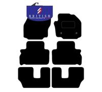 BCM Car Mats - Compatible with Ford S Max 2011-2015 7 Seater - Car Floor Mat - Carpet - Fully Tailored - Anti-Slip Granulated Backing - Black Trimming - 6 Piece Non-Slip Mat