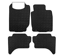 BCM Car Mats - Compatible with Mitsubishi L200 Double Cab 2015-Onwards - Car Floor Mat - 3MM Rubber - Fully Tailored - Anti-Slip Backing - Black Trimming - 4 Piece