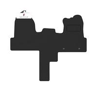 BCM Car Mats - Compatible with TRANSIT CUSTOM 2013 Onwards MOTORHOME - Van Floor Mat - Carpet - Fully Tailored - Anti-Slip Granulated Backing - Black Trimming - 1 Piece Non-Slip Mat