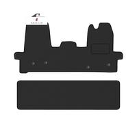 BCM Car Mats - Compatible with TRANSIT MK8 CREW CAB 2016 Onwards - Van Floor Mat - Carpet - Fully Tailored - Anti-Slip Granulated Backing - Black Trimming - 2 Piece Non-Slip Mat