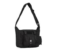 BCMCBV 14 Inch Laptop Shoulder Bag Men Sports Bags Man Tactical Single Backpack Men's A4 Document Molle Messenger Bag(Black)