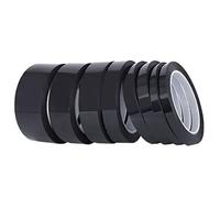 BCMCBV 5/8/10/12/15/18/20/25mm x 50M Black High Temperature Resistant Kapton Tape Polyimide For Electric Task/grills/powder coating (Color : 50M, Size : 20mm)