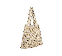 BCMCBV Ladies Summer Beaded woven bag Bucket Bag Phone Purse Handmade Hollow Out Cotton Rope Crochet Bag Handbag For Girls