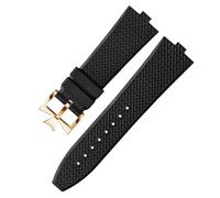 BCMCBV Senior FKM Fluorine Rubber Watchband For vacheron constantin 4500V 5500V 7900 Watch strap vc Convex Mouth 7mm wristwatches band(BK gold pin)