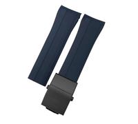 BCMCBV Silicone Rubber Watchband 21mm 22mm Replacement For MIDO M026 Ocean Star HydroConquest Waterproof Sport Watch Strap(Blue black,22mm)