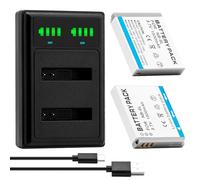 BCMCZCDC 2-Pack NB-6L, NB-6LH Battery + LCD USB Charger for Canon PowerShot SX530HS, SX710HS, SX610HS, SX700HS, SX600HS, D30, S120, S200, SX510HS,110 is, IXY 10S Cameras