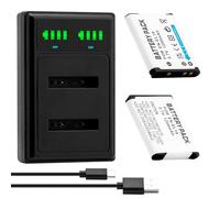 BCMCZCDC 2Pcs 3.7V 1200mAh EN-EL19 EN EL19 Camera Battery + LCD USB Charger for Nikon Coolpix S2600 S2700 S3100 S3500 S4100 S4150 S4400 S5200 S6400 S6900