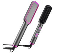 BCMCZCDC Hair Straightener Brush, Hair Iron with Built-in Comb. Tourmaline Ceramic Coating. Fast Heating & 80℃ to 230℃ Temp Settings. Hair Straightener Brush That Salon Styling at Home