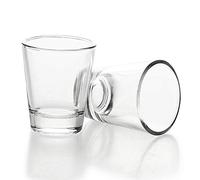BCnmviku 1.5oz Shot Glasses,Heavy Base Vodka Glass for Tequila,Whisky(2) | for cocktail mixing,daily spirit,espresso,milk,home drinkers,bartenders,party,stackable,dishwasher safe