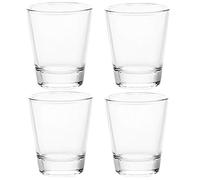 BCnmviku 1.5oz Shot Glasses,Heavy Base Vodka Glass for Tequila,Whisky(4) | for cocktail mixing,daily spirit,espresso,milk,home drinkers,bartenders,party,stackable,dishwasher safe