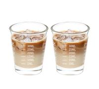 BCnmviku 30ml Shot Glasses,Small Measuring Cup for Espresso(2Pack White)