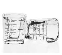 BCnmviku 60ml Espresso Cups,Espresso Shot Glass with Heavy Base, Espresso Glasses for Coffee,Milk,Cocktail,Whiskey,Spirits,Liquor(2-Pack)