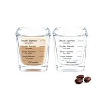 BCnmviku 60ml Square Espresso Shot Glass,Measuring Cup for Coffee(2Pack)