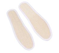 BCOATH 1 Pair Loofah Pad Shoes Cushion Sweat Absorption Insoles Breathable Smooth Thread Firm Edge for Athletic Activities and Daily Use Beige