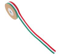 BCOATH 1 Roll Striped Polyester Ribbon for DIY Crafts and Trophy Decoration, Strong Durability Multi-Functional Packing Ribbon for Present Wrapping, 10 Yards Red White Green