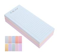 BCOATH 10 Pads Task List Notebook Sticky Backing for Convenient Organization, 50 Pages Per Pad Ruled Daily Planner Notepads for Work and Traveling