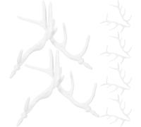 BCOATH 10 Pairs White Plastic Branch Antlers DIY Snowman Hands 9cm Handmade Christmas Tree Branch Decoration Accessories