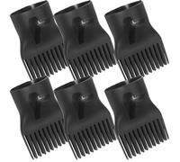 BCOATH 10 Pcs Black Plastic Hair Dryer Comb Attachment Set Lightweight and Compact Design to Reduce Impact on Hair Suitable for Salon and Home Use