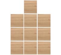 BCOATH 10 Pieces Square Bamboo Slices 9cm DIY Painting Blanks Unfinished Bamboo Craft Pieces for Handmade Art Projects