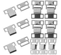 BCOATH 10 Sets Metal Clothing Hooks and Bars for Sewing Crafts, Strong and Sturdy Silver Sewing Hooks, Easy to Use Vintage Style Pant and Skirt Fasteners for Tight Corsets and Bras