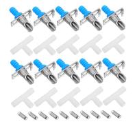 BCOATH 10 Sets Rabbit Water Dispenser Metal Automatic Drinking Device for Outdoor Pets and Farm Animals Design Easy to Clean for Rabbit Hutches and Cages