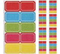 BCOATH 10 Sheets Blank Name Labels Price Label Sticker 7.86x4.79x0.04in Adhesive Sticker Smooth Writing Space-Saving for Home Classification Plan Daily Necessities File Shelf