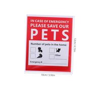 BCOATH 10 Sheets Emergency Alert Stickers for Doors and Windows Clear Safety Decals with Rescue Instructions Visible Fire Safety Signs for Dogs Cats and Pets