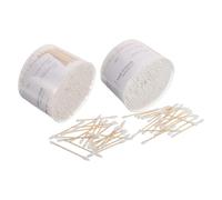 BCOATH 1000pcs Double-ended for Ear Cleaning and Cosmetic Makeup Spiral round Head Pointed Tip Cotton Buds for Daily Use