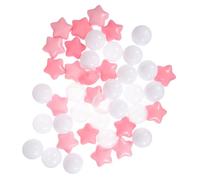 BCOATH 100pcs Ball Pit Balls Colorful Pink Star Transparent for Playhouses Pools Bathtubs Hand-eye Coordination and Active Play