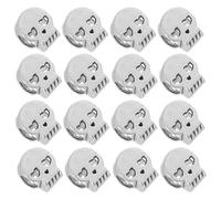 BCOATH 100pcs Gothic Skull Spacer Beads Large Hole Antique Zinc Alloy Charms for Halloween Jewelry Making Bracelet Necklace DIY Crafts