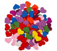 BCOATH 100pcs Heart Wooden Embellishments Lightweight Compact and Portable Wood Heart-Shaped Decorations for On-the-go Crafting and Stickers