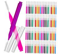 BCOATH 100pcs Interdental Tooth Cleaning Brushes for Braces Ergonomic Handle Compact Lightweight Oral Cleaners for and Easy Plaque Removal