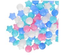 BCOATH 100pcs Plastic Ocean Balls for Safe PE Material Star Round Balls Bright Pastel Colors for Playhouses Sensory Play and Game Rooms Easy to Clean and Store