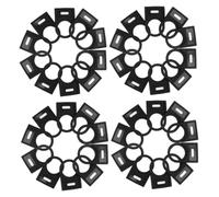BCOATH 100pcs Push Button Indicator Switch Label Sign Board, Plastic Side Insert Button Frame, 22mm Opening, Black, for Electrical Circuits and Daily Operations