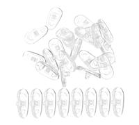 BCOATH 100pcs Push-in Silicone Glasses Nose Pads Soft Anti-Slip Eyeglass Nose Bridge Cushions for Outdoor Activities Compatible with Sunglasses and Eyewear Frames