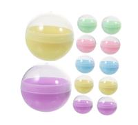 BCOATH 100pcs Semi-transparent Macaron Color Round Capsules Empty Plastic Containers for DIY Crafts Party Favors Vending Machines Bulk Capsule Craft Supplies