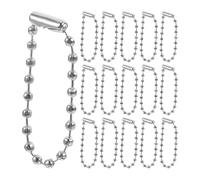 BCOATH 100pcs Silver Metal Ball Bead Chains 10cm Keychain Chains for DIY Jewelry Making Craft Supplies
