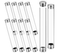 BCOATH 10pcs Acrylic Cylinder Pen Case Holder, Pencil Storage Box for Office and School, Acrylic Tube Pen Display Container