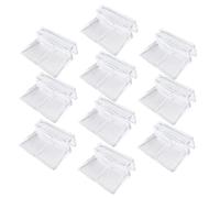 BCOATH 10pcs Acrylic Fish Tank Cover Support Brackets Universal Clips for 7-8mm Glass Aquariums Sturdy Aquarium Lid Holders Easy Installation Accessories