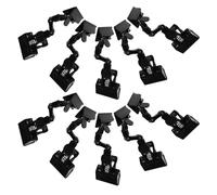 BCOATH 10pcs Black Double-Ended Plastic Sign Clips for Retail Price Tags, Dual-Sided Display Clamps for Merchandise and Clothing Racks, Office and Shop Use